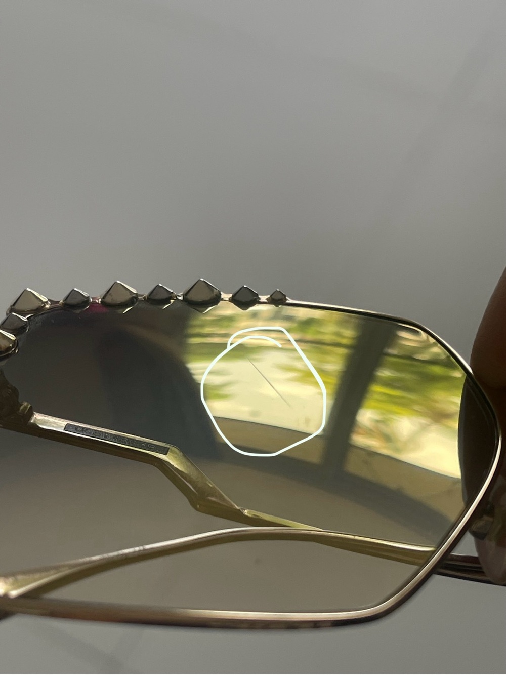 Fendi Gold Frame Women’s Sunglasses with Yellow Gradient Lenses - Picture 2 of 12